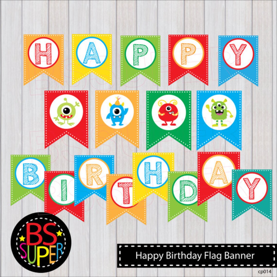 Monster Birthday Banner Monster Birthday Party Banner My | Etsy