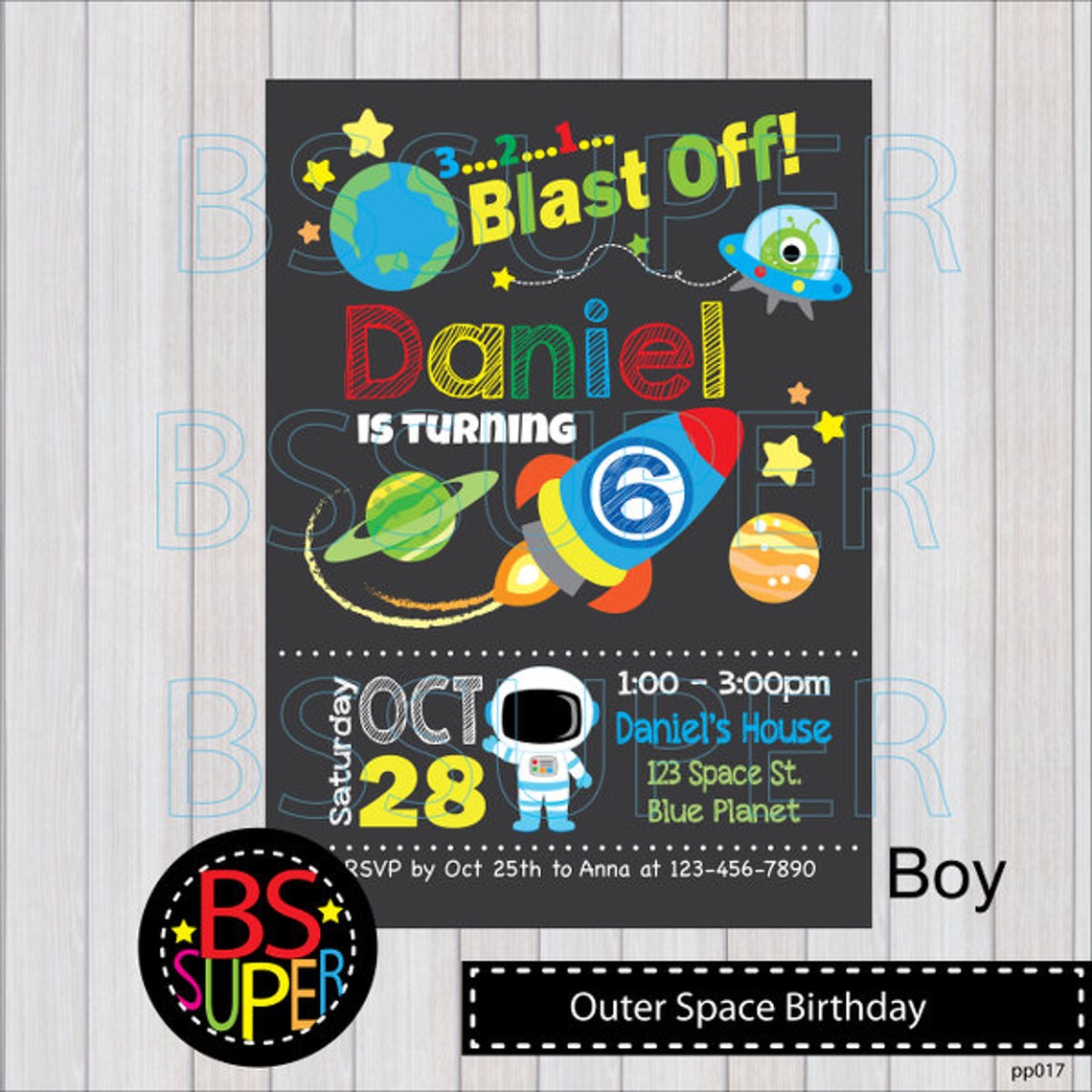 WeltraumGeburtstag Raum Einladung Astronaut Party junge Etsy