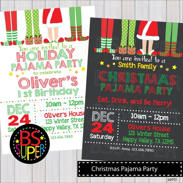 Christmas Pj Party Invitation 9