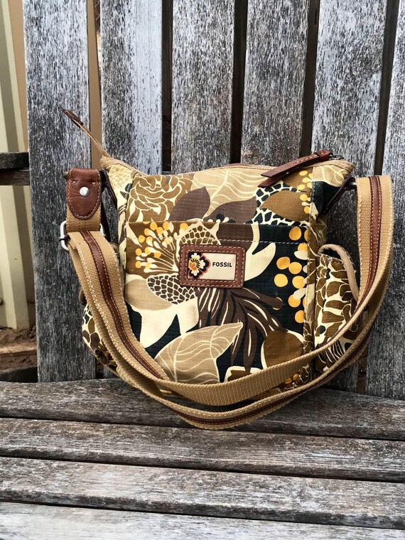 Gently Used Fossil Canvas and Leather 