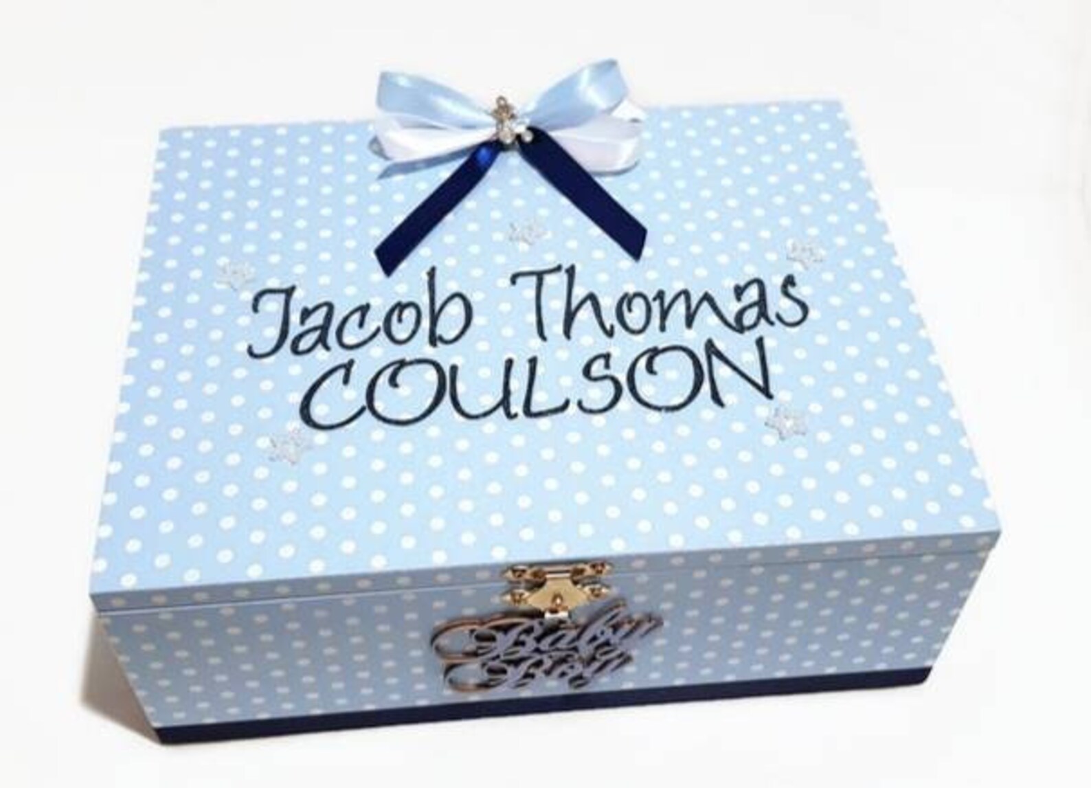 Baby Boy Personalised Box Keepsake Box Trinket Box Treasure Etsy