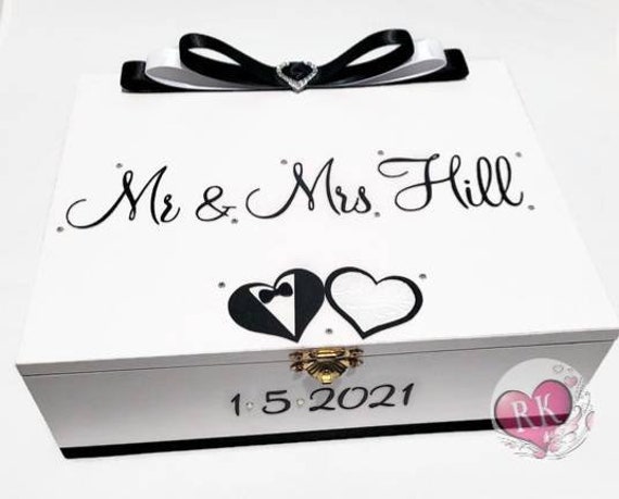 Personalised Wedding Keepsake Box Wishes Box Keepsake Box Etsy