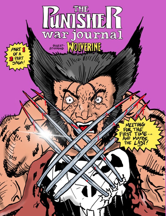Punisher War Journal Cover Feat. Wolverine Homage Print - Etsy
