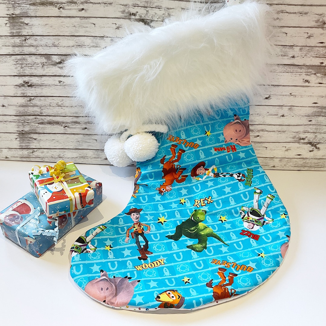 Toy Story Fluffy Christmas Stocking Woody Christmas Stocking Etsy