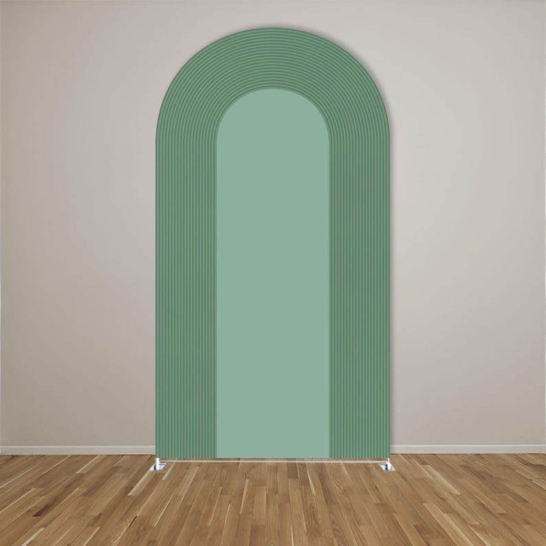 Green Ripples Arch Backdrop Cover: Spandex Party Decorations - Etsy