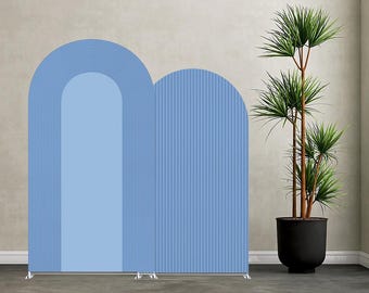 Blue Ripples Arch Backdrop Cover: Spandex Party Decoration