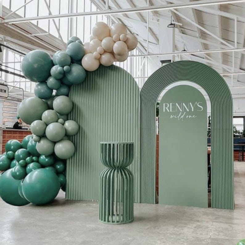 Green Ripples Arch Backdrop Cover: Spandex Party Decorations - Etsy