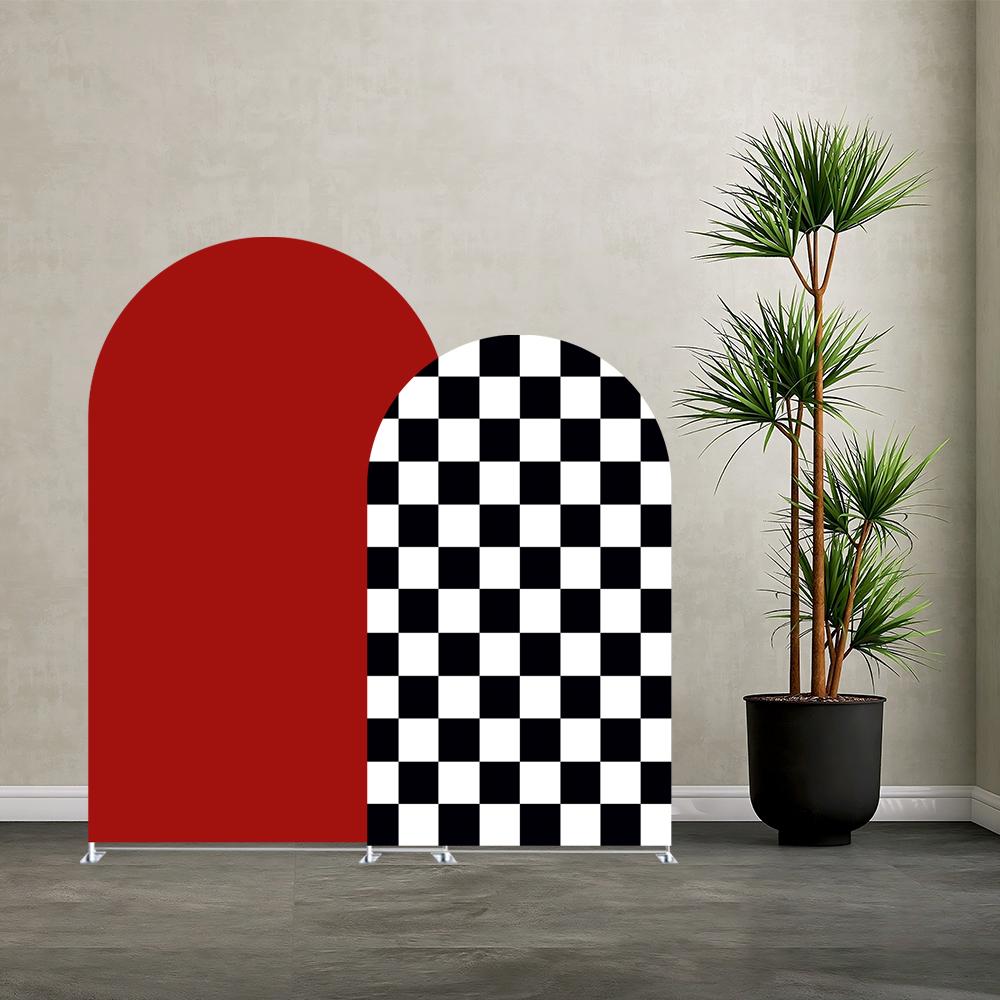 Chekered Backdrops Race Car Arch Backdrop Cover: Checkered 1st Birthday Party Decor - Etsy