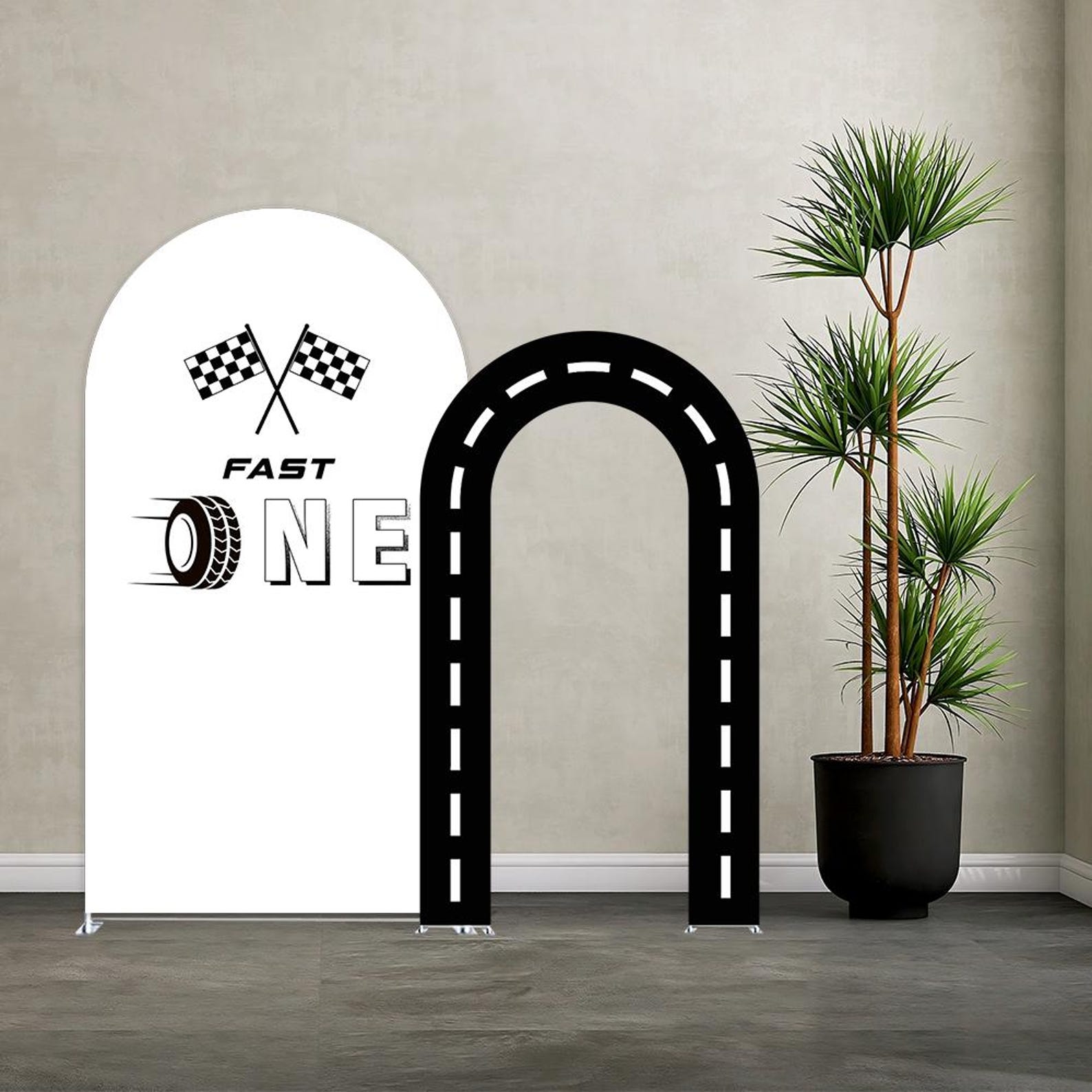 Fast ONE Racing Car Arch Backdrop Cover: Baby Shower Birthday Party - Etsy