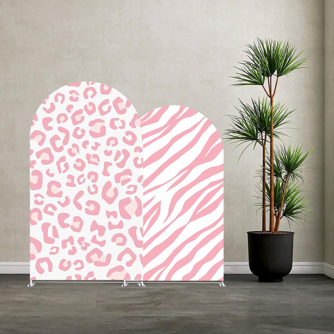 Zebra Arch Leopard Zebra Arch Backdrop Cover: Jungle Safari, Pink Fiesta Party - Etsy
