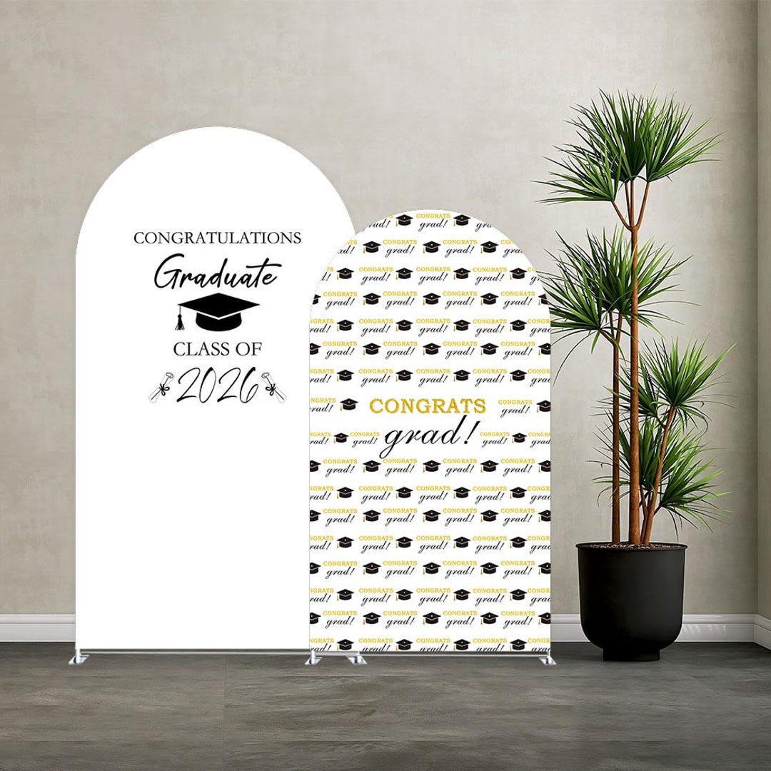 2026 Graduation Arch Backdrop Cover: Class of 2026 Custom Graduate ...