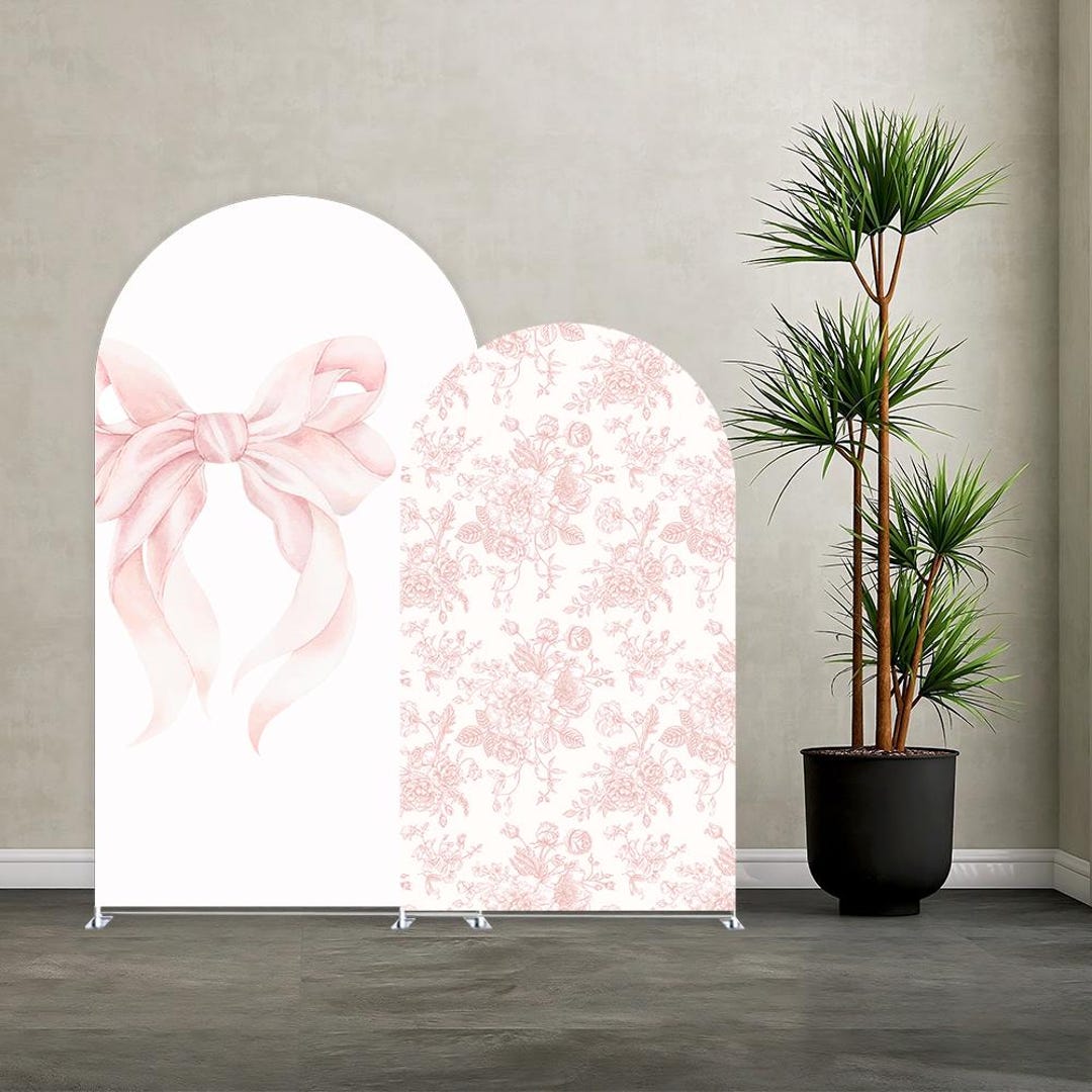 Floral Theme Butterfly Pink Baby Shower Arch Backdrop Kit
