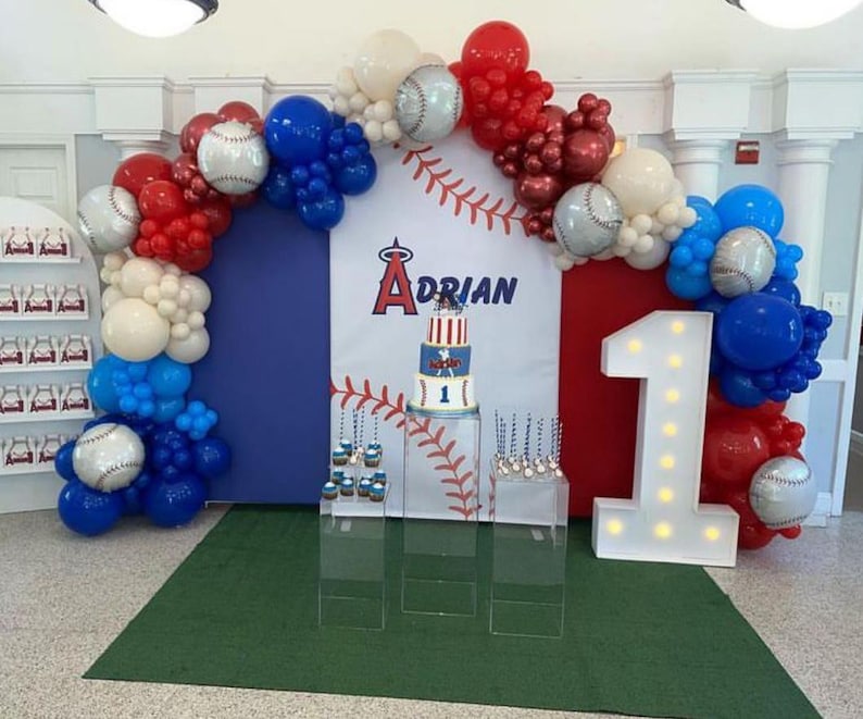 Baseball Arch Backdrop Cover: Sports Theme Party Decoration - Etsy