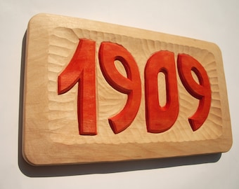 Custom Address Sign Personalized House Numbers Outdoor Wooden Plaque Home Sign Business Plate Woodworking Woodcraft Wood Art