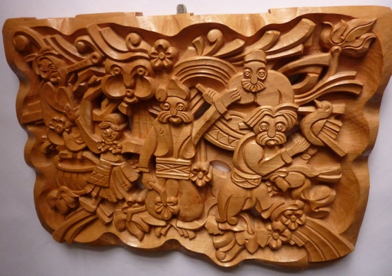 craftysewing - Woodcarving, Wood Art, Wall Hanging, Home Decor, Wooden