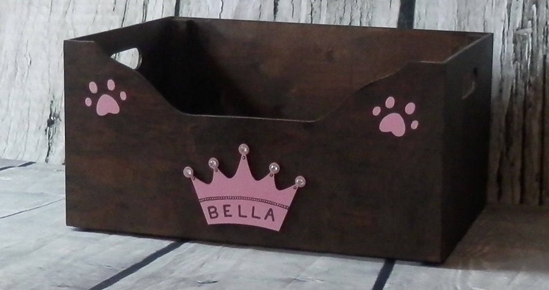 dark wood toy box