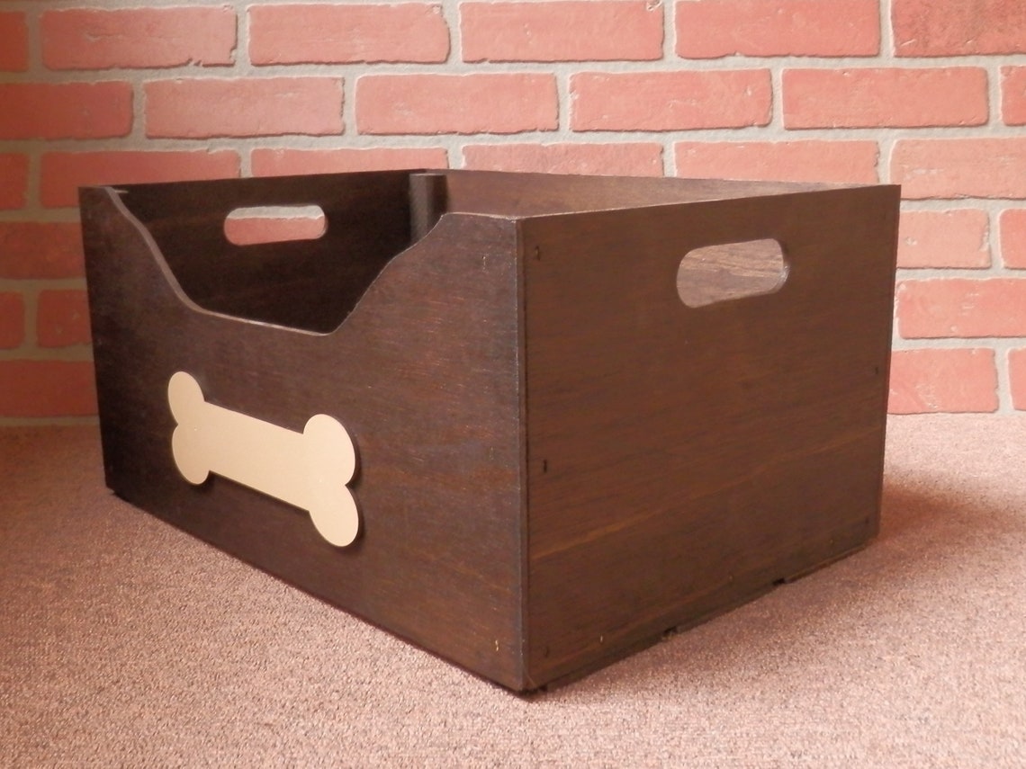 Dog Toy Box Dog Toy Box With Wooden Bone Shape Beautifully Etsy