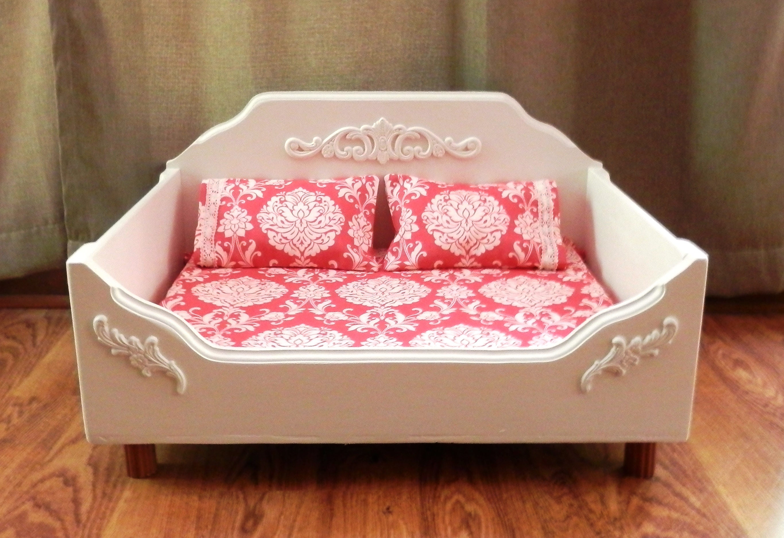 Dog Bed Elevated Dog Bed White Bed Pet Bed for Small Dogs Etsy