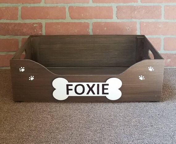 dark wood toy box