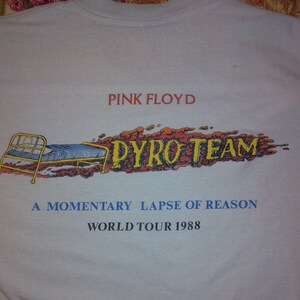 PINK FLOYD Vintage World Tour T Shirt, Original Pink Floyd Tour Shirt, Pink Floyd