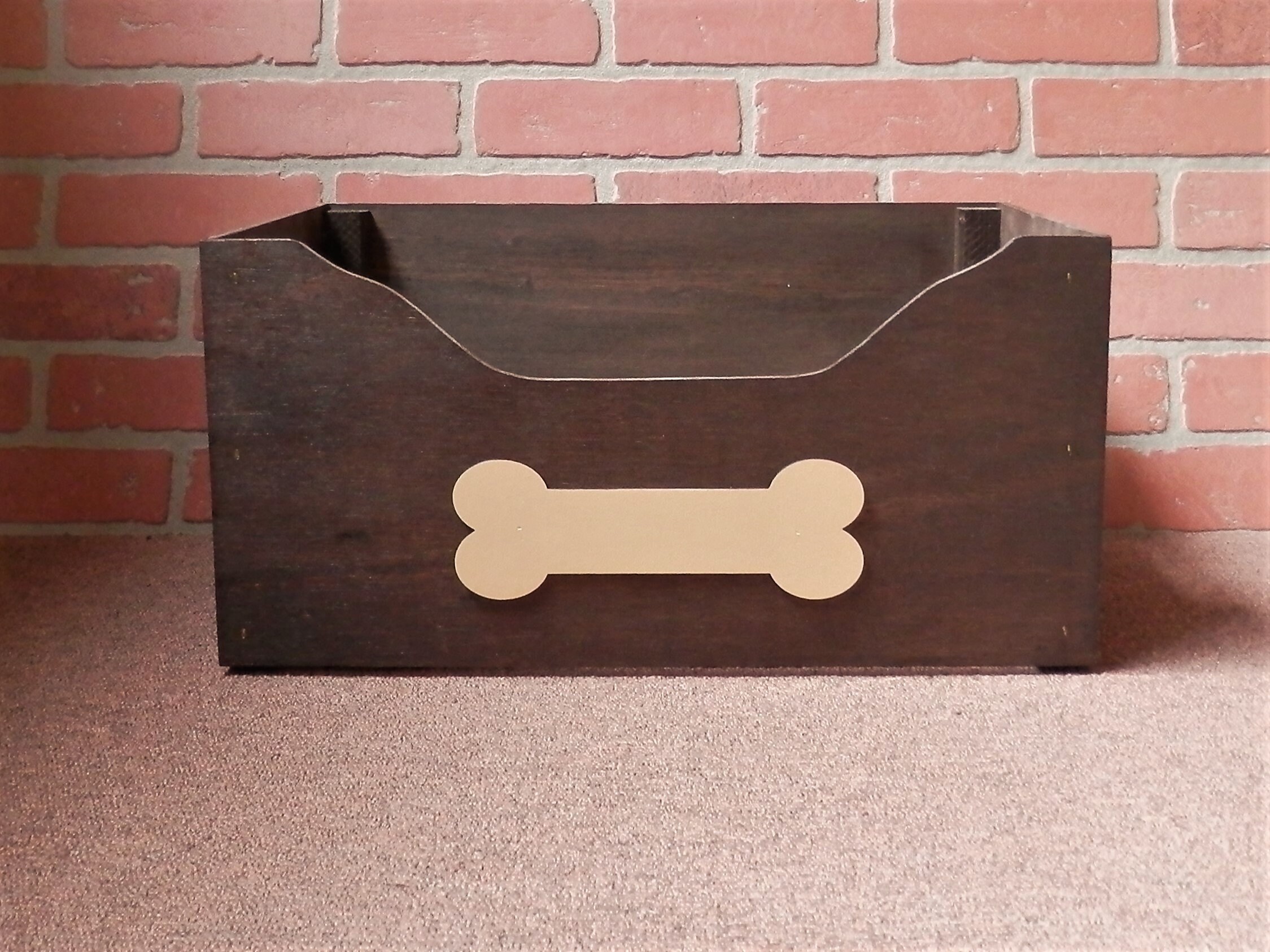 Dog Toy Box Dog Toy Box With Wooden Bone Shape Beautifully Etsy