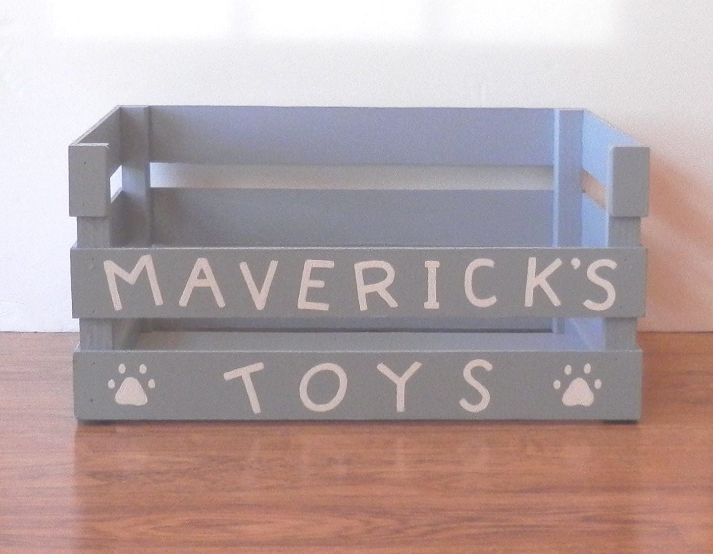Personalized Dog Toy Box Wooden Crate Dog Toy ContainerDog Etsy