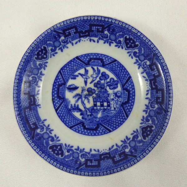 Sterling China DELPH BLUE Pattern Restaurant Ware Butter Pat 1940's
