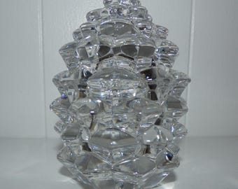Tiffany & Co. Lead Crystal Pinecone Pine Cone 2-pc. Trinket Box