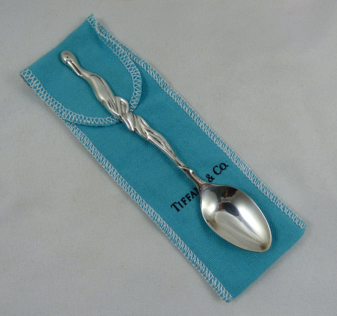 Tiffany & Co. Sterling Silver Baby Feeding Spoon STORK Etsy