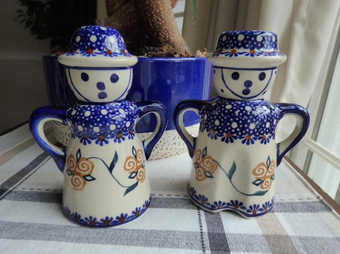 Polish Pottery Salt And Pepper Shakers