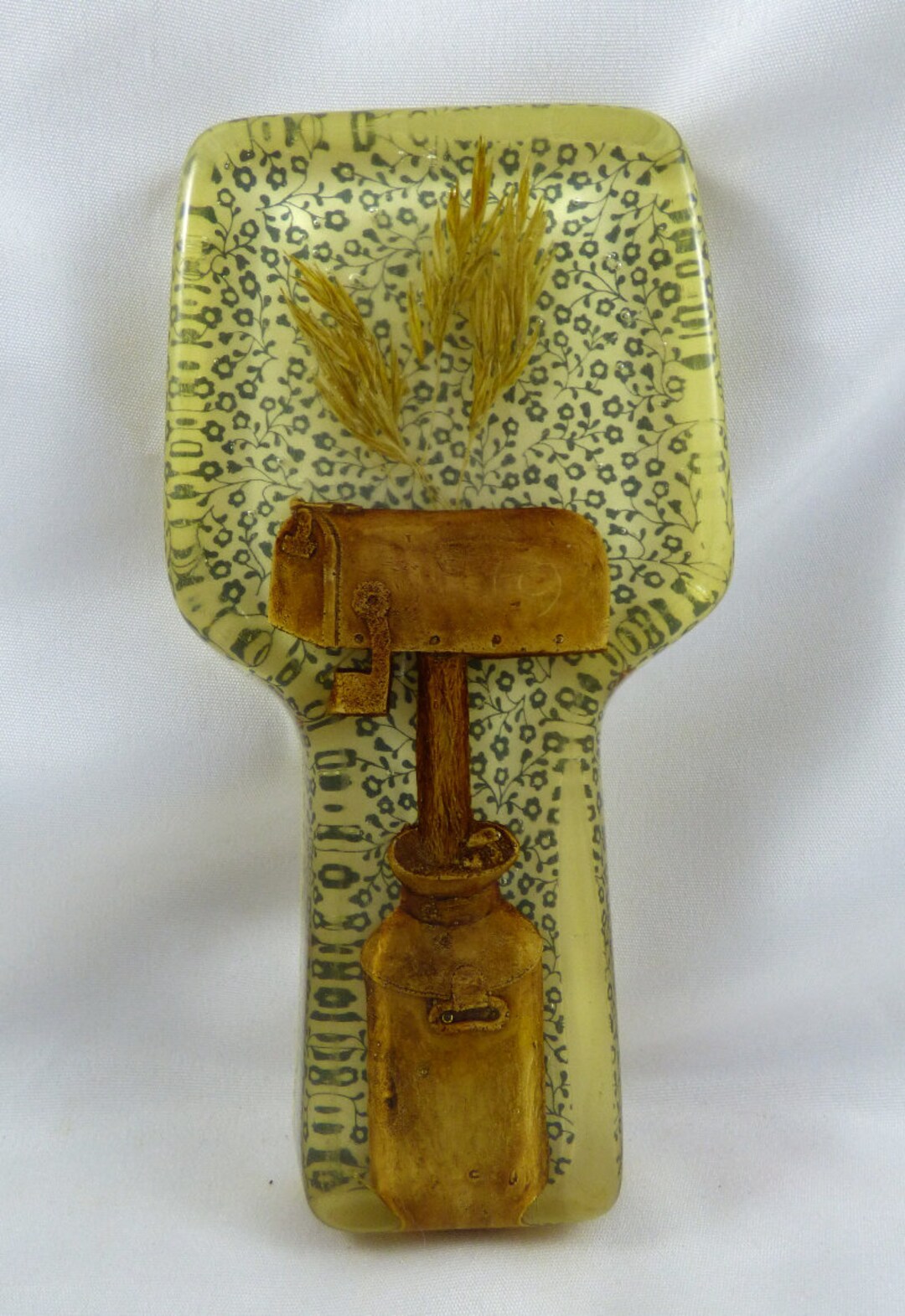 Vintage MCM Acrylic Lucite Spoon Rest Encased Mailbox in Milk Etsy