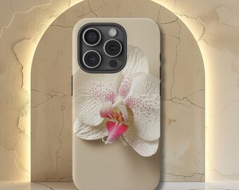 Orchid Phone Case, Realistic Flower Phone Case, iPhone 16 15 14 13 12 11 Pro Max 8 Plus X, Samsung Galaxy S23 S22 S20
