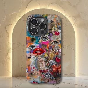 Mosaic Tile Vintage Charm Phone Case,Mosaic Art, iPhone 15 14 13 12 11 Pro Max 8 Plus X, Samsung Galaxy S23 S22 S20 Ultra