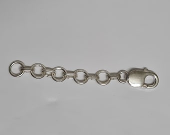 Zilveren ketting extender, solid silver armband extender, geoxideerde sterling zilveren ketting extender, flat silver armband extender links