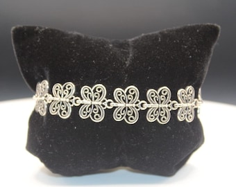 Vlinderkettingarmband Groothandel Sterling zilveren meisjesarmband Holle zilveren dikke zilveren kettingarmband Boho zilveren armband voor dames