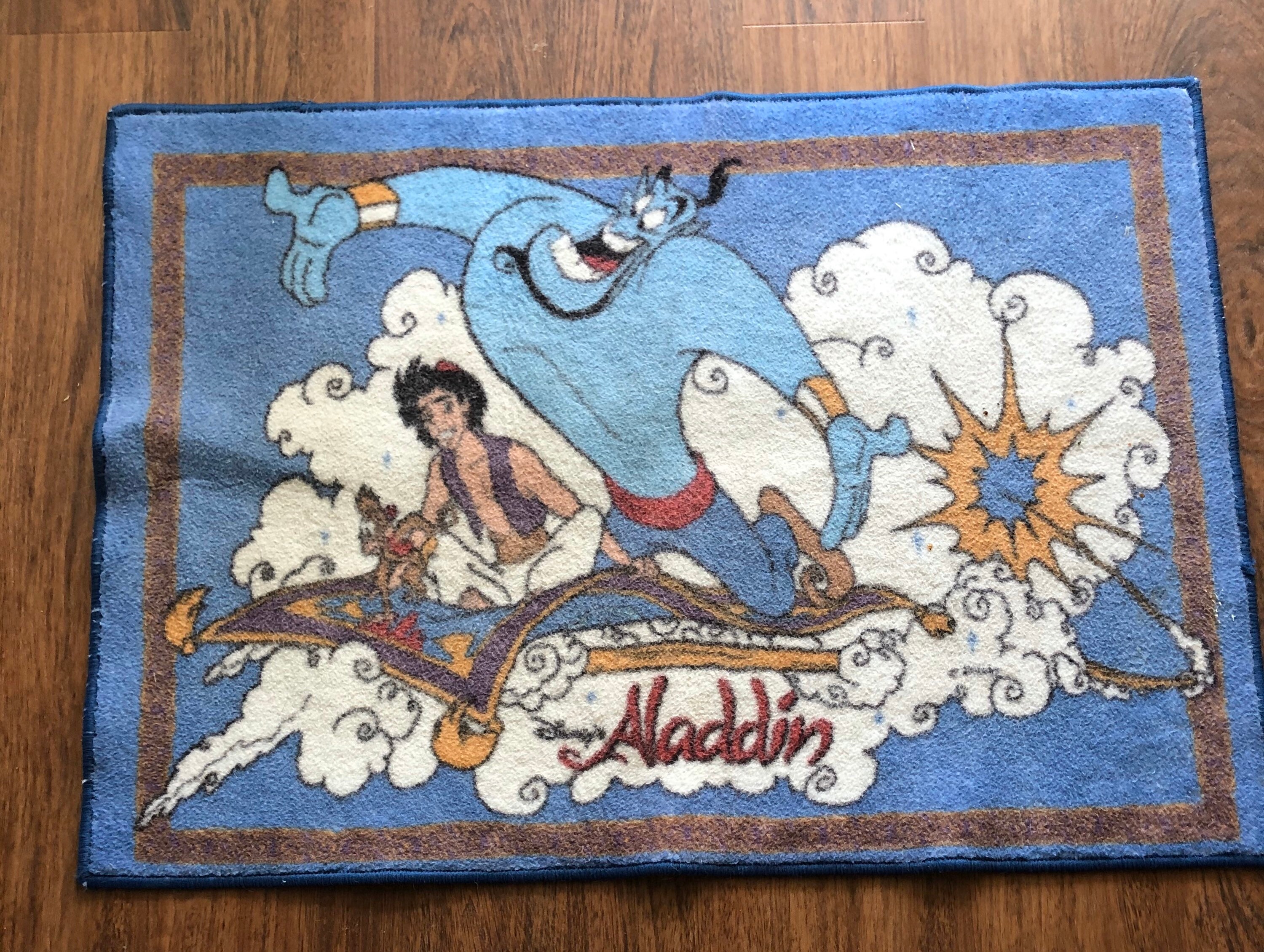 Vintage Disney Aladdin bath rug Etsy