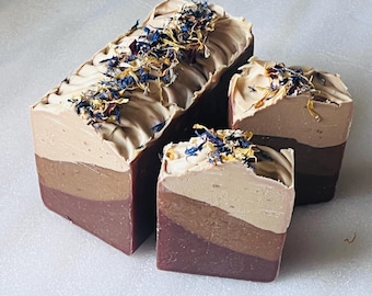 Honey Oatmeal Red Wine Cold Process Soap | Moisturizing | Handcrafted Artisan