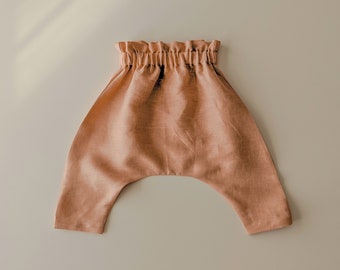 Bag-waist Pants Pattern, Easy Kids PDF Sewing Pattern, Newborn - 8 Years, Harem Pants Pattern, Woven Harem Pants Pattern, Digital Download