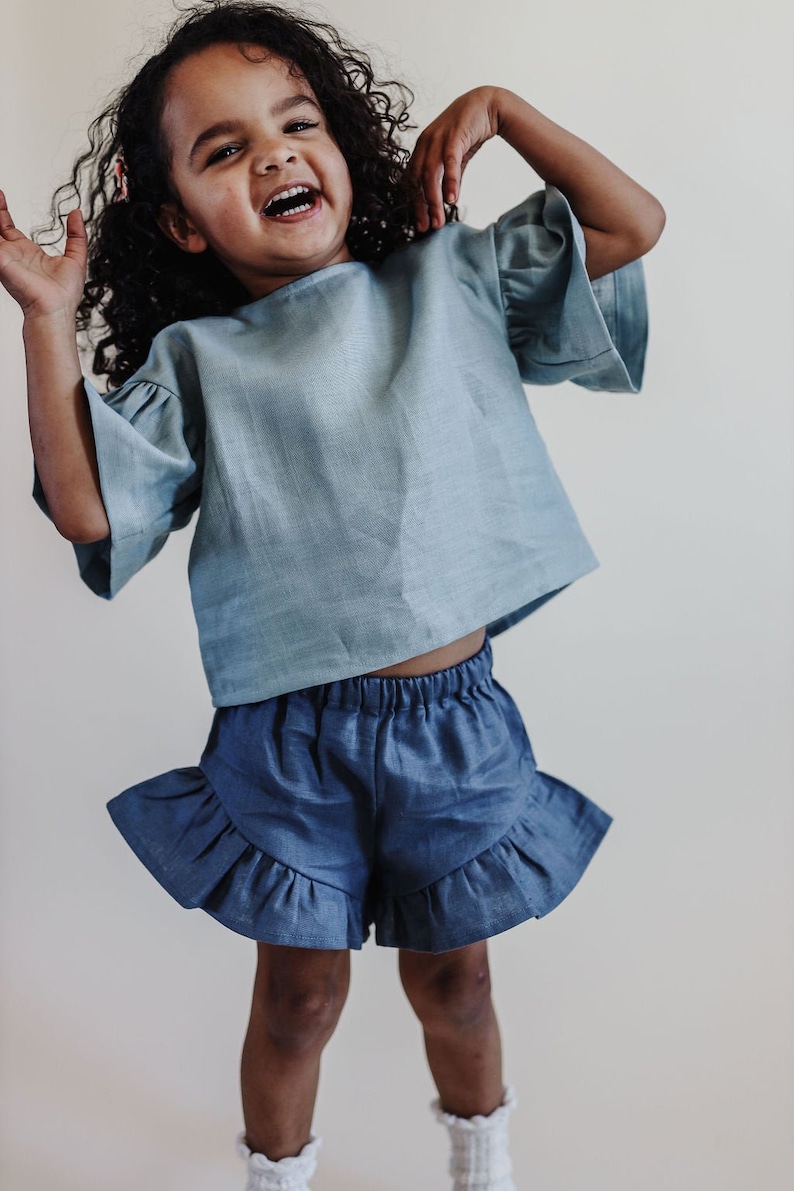 Ruffle Shorts PDF Sewing Pattern, Baby and Child, Girl's shorts sewing pattern, baby shorts sewing pattern, kids shorts sewing pattern image 2