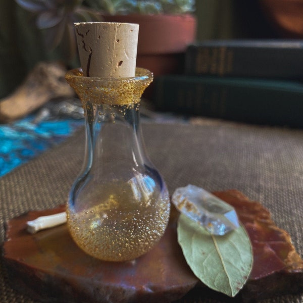 Sparkle Potion Bottles, hand blown glass