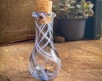 Blue Striped Potion Bottle