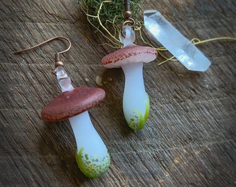 Earthy Mushroom Earrings