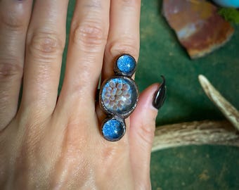 Blue Galaxy Cluster Ring