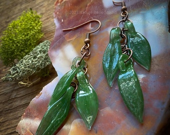 Cascading Leaves Earrings Cooper