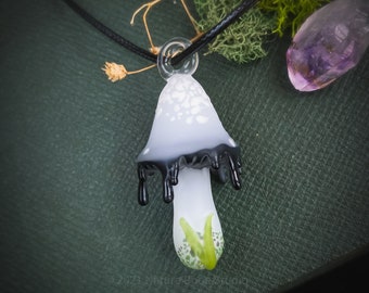 Ink Cap Mushroom Necklace