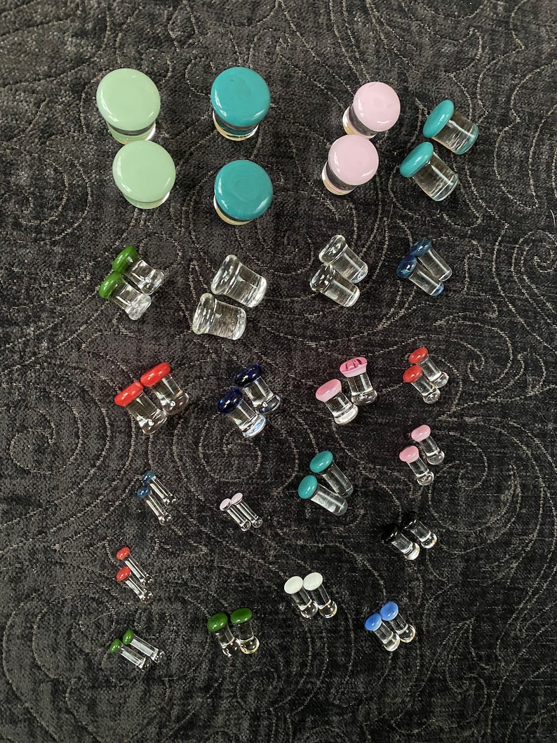 Glass Plugs/Gauges for Ears, Custom Made image 4