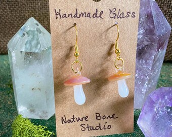 Peachy Mushroom Earrings