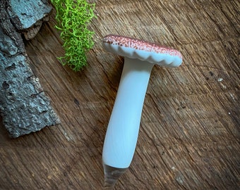 Handmade Glass Terrarium mushroom- Russula