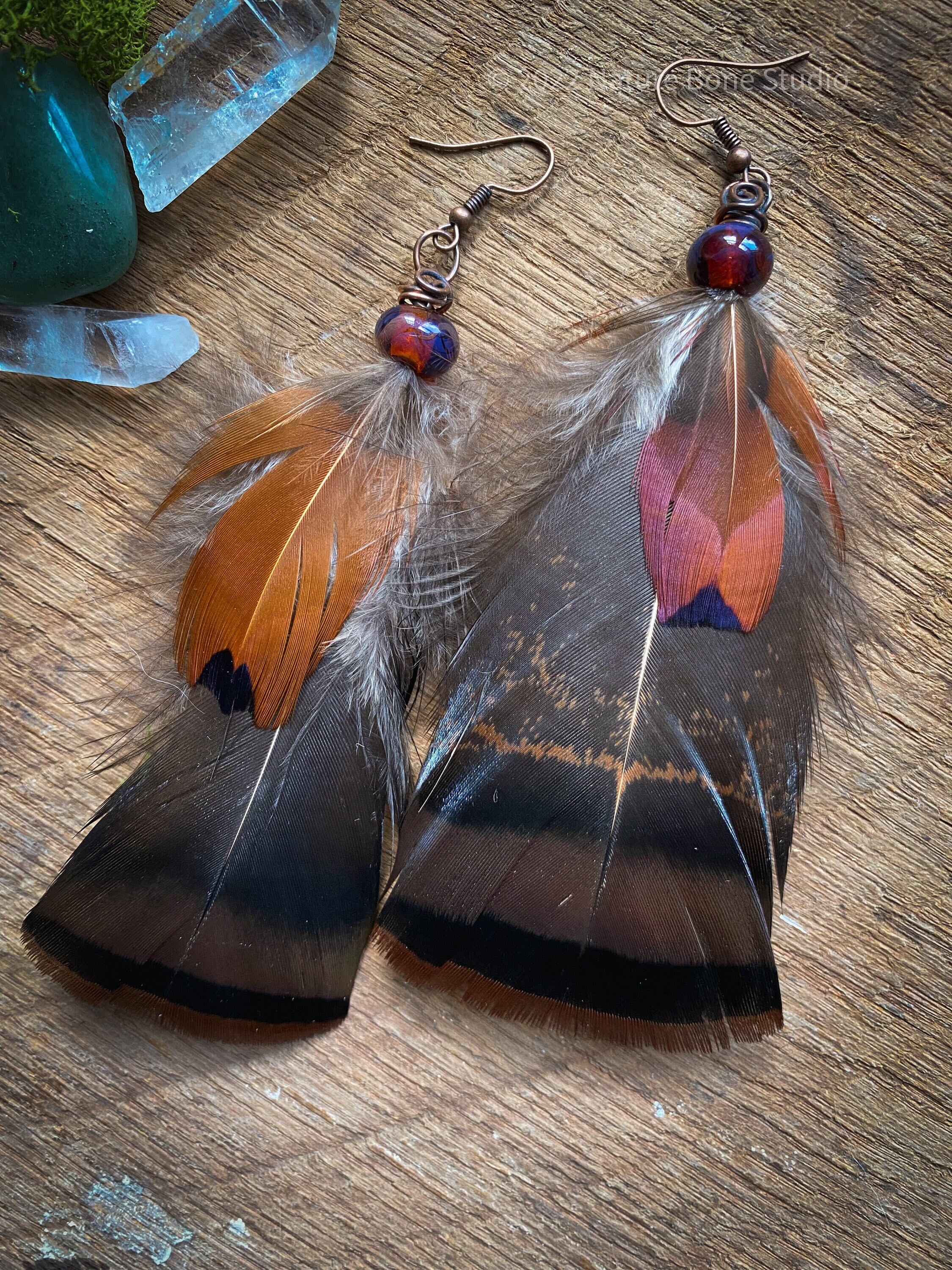 Bone 2024 feather earrings