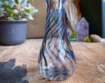 Blue Striped Potion Bottle